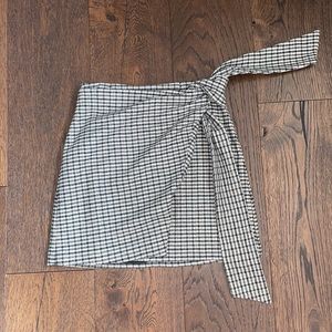Wilfred x Aritzia plaid wrap skirt